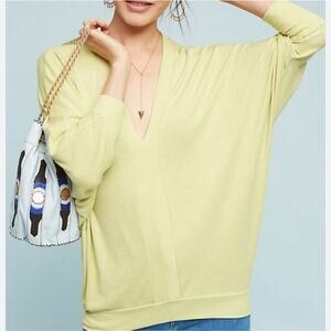 Anthropologie Eri + Ali V Neck Dolman Sleeve Pullover size Small